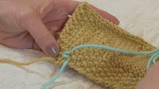 Weaving in Ends in Seed Stitch