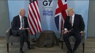 US President Joe Biden meets with British Prime Minister Boris Johnson at Carbis Bay | LIVE