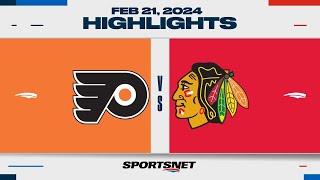 NHL Highlights | Flyers vs. Blackhawks - February 21, 2024