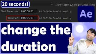 How to change the duration in After Effects