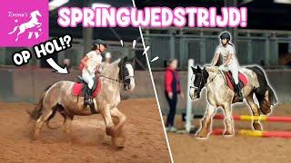 Paard Slaat Op Hol!?  Springproef Emma! Word Ik Eerste? | Vlog op de manege #10 | Emma's Paarden TV