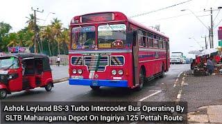 Clean Ashok Leyland BS-3 Turbo Bus Operating by SLTB Maharagama Depot on Ingiriya 125 Pettah Route