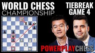 World Chess Championship 2023 | Ian Nepomniachtchi vs Ding Liren | Tiebreak Game 4