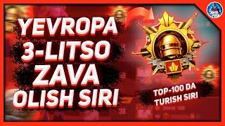 EUROPA, 3-LITSO, SQUAD REJIMIDA ZAVOYEVATEL OLISH VA TOP-100 GA KIRISH SIRLARI / PUBG MOBILE