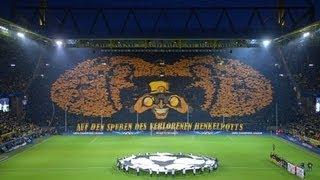 Choreo Südtribüne Borussia Dortmund  - Málaga CF Champions League 3:2 BVB Fans Atmosphere 09.04.2013