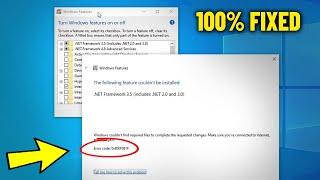 Fix .NET Framework 3.5 Error 0x800f081f in Windows 10 /11 - How To Solve Install net framwork 3.5 