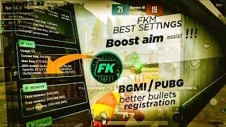 Best FKM Settings | Better Aim Assist | Better Bullets registration In BGMI(PUBG)