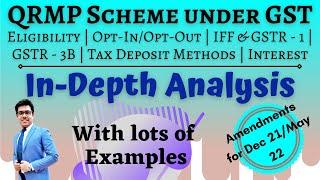 QRMP Scheme under GST | Fixed Sum & Self Assessment Method | IFF in GST | Interest under QRMP