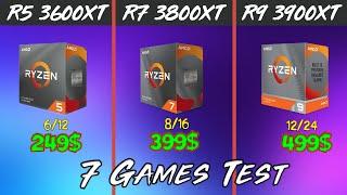 Ryzen 5 3600xt vs Ryzen 7 3800xt vs Ryzen 9 3900xt  - Full HD