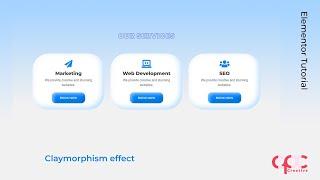 Claymorphism effect in Elementor for Service section | Elementor Tutorial