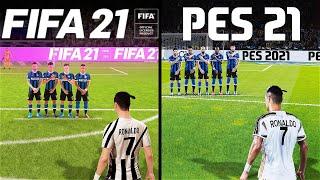 FIFA 21 VS PES 21 GAMEPLAY COMPARISON!