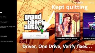 Fix for GTA V won't load - kept quitting from Rockstar Launcher, PC