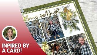 Scrapbook Layout Inspired by a Christmas Card