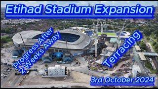 Etihad Stadium Expansion - 3rd October  - Manchester City FC - Latest progress #djidrone #bluemoon