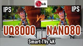 LG UQ8000 vs LG NANO80: Smart TVs 4K con panel IPS / ¿Cuál te conviene más?