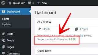 Display PHP Version in WordPress Dashboard