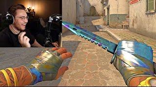 ohnepixel is amazed by full blue case hardened knives