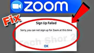 Zoom App Sign Up Failed Problem Solve | Zoom App Fix Sorry you can not sign up Zoom at this time Pro