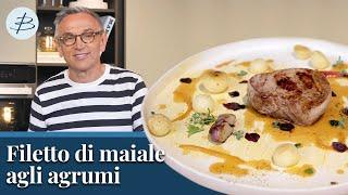 Filetto di maiale con agrumi e paprika, patate parigine, aglio e rosmarino| Chef BRUNO BARBIERI