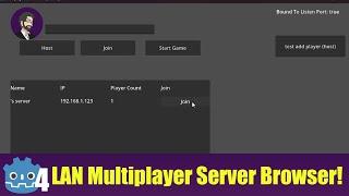 Creating a LAN Multiplayer Server Browser in Godot 4!