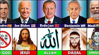 195 Countries State Leaders and Their GOD