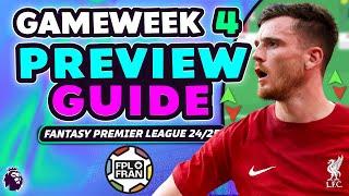 FPL GW4 PREVIEW GUIDE! | Fantasy Premier League 24/25