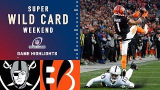Raiders vs. Bengals Super Wild Card Weekend Highlights | NFL 2021