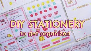 DIY STATIONERY to KEEP YOURSELF ORGANIZED  CALENDAR, WEEKLY PLANNER layout & STICKERS for JOURNAL