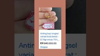 anting emas untuk bayi baru lahir Bayi tampak lucu imut dan gemesin banget