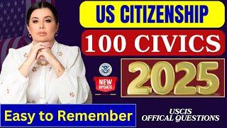 2025 random 100 civics questions and answers - U.S. citizenship interview I N400 Interview #usa