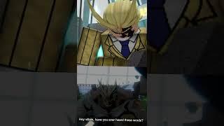 All might in ROBLOX Heroes Battlegrounds vs Anime