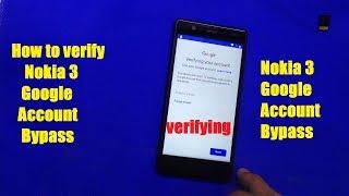 Nokia 3 Google Account Bypass