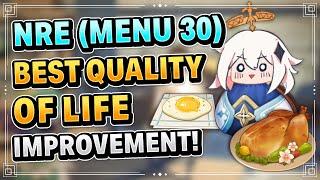 NRE (Menu 30) Recipe and Usage Guide (BEST GADGET EVER EXISTED!) | Genshin Impact New Food Pouch