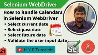 How to handle Calendars using Selenium WebDriver | Selenium |