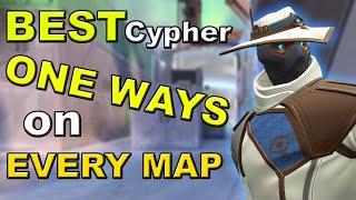 BEST Cypher One Way Smokes spots on EVERY MAP - Valorant Tricks #27