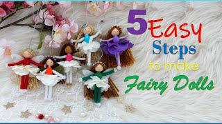 5 Easy Steps to Make Fairy Dolls with Your Kids | DIY Fairy Dolls | Huong Harmon