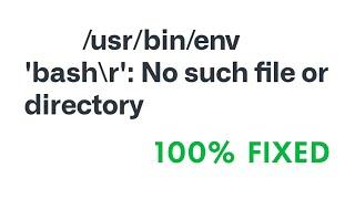 WSL /usr/bin/env: ‘bash\r’: No such file or directory [PROBLEM SOLVED]