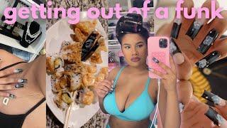 ATTEMPTING TO GET OUT OF A FUNK | maintenance days, sushi date, new makeup + grwm! *facetime vibes*