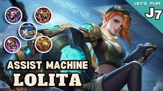 Lolita Maximum Tank! Full Team Support in Mobile Legends!