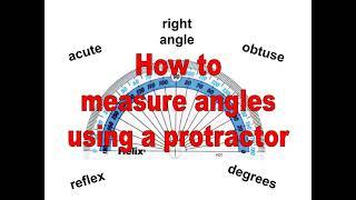 Using a protractor to measure angles