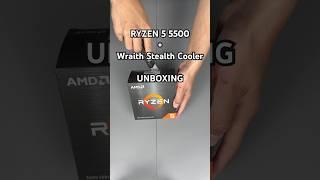 AMD Ryzen 5 5500 with Wraith Stealth Cooler Unboxing #shorts #amd #ryzen #unboxing #ryzen5 #asmr