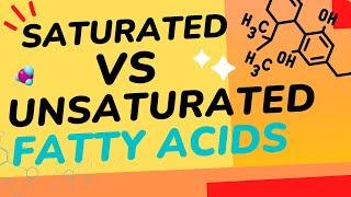 SATURATED VS UNSATURATED FATTY ACIDS - CHEMICAL STRUCTURE EXPLAINED