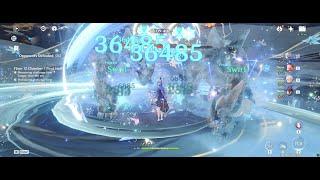 Genshin Impact - Ayaka Q damage difference Cryo vs Attack Goblet (W/ Kazuha + R1 Mistsplitter)