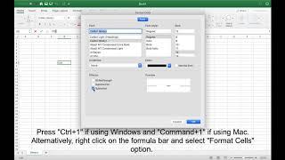 How To Create Subscript In Excel