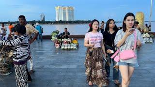 Cambodia - Virtual Walking Tour - 4K - Phnom Penh City 2024