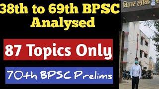 38th to 69th BPSC Analysis based 87 Topics..IAS PCS factory