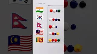 India Korea NepalMalaysia Srilanka Flag Colour Mixing  IndependenceDay #art #shorts #viral