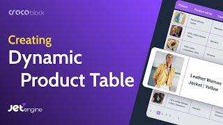 How to create WooCommerce Dynamic Product Table | JetEngine Plugin