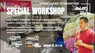 Ramen is the new Sushi. Noodle making workshop with Akira Mii from Japan - in Houston, Texas