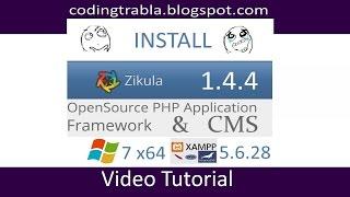 Install Zikula 1.4.4 on Windows 7 localhost XAMPP 5.6.28 - opensource PHP Framework CMS byAO